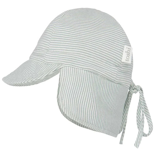Toshi Flap Caps [Colour: Sage] [Size: XXS Prem - NB (37cm)]