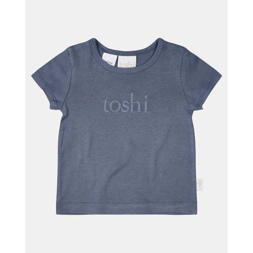 Toshi Dreamtime Organic Tee Short Sleeve Logo Moonlight 6-12 Months (0)