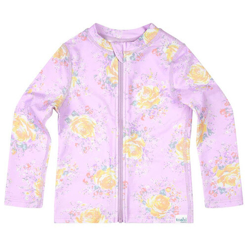 Toshi Swim Kids Rashie Full Zip Long Sleeve Classic [Colour: Tallulah] [Size: XS (3)] **
