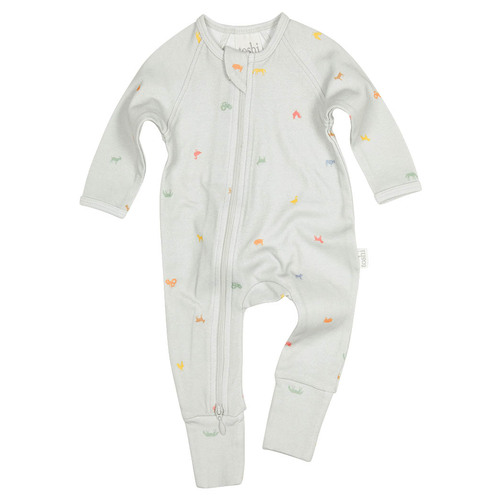Toshi Onesie Long Sleeve Classic [Colour: Barn Buddies Ash] [Size: 3-6 Months (00)] **