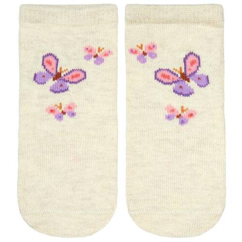 Toshi Organic Baby Ankle Socks Jacquard [Colour: Butterfly Bliss] [Size: 6-12 Months] **