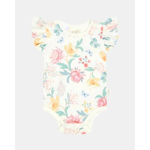 Toshi Onesie Short Sleeve Matilda Waratah Dawn Newborn (0000)