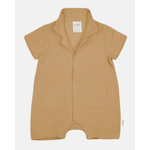 Toshi Baby Romper Sammy Driftwood 6-12 Months (0)