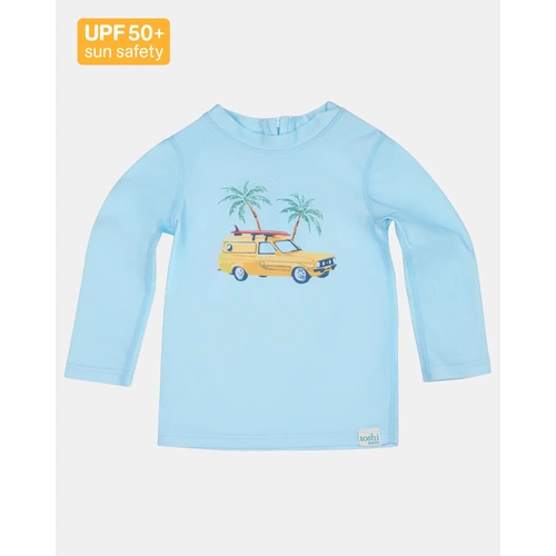 Toshi Swim Rashie Long Sleeve Splash [Colour: Swell Seekers Sky] [Size: 6-12 Months (0)]