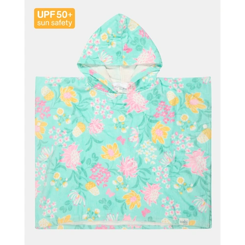 Toshi Hooded Towel Paradise [Colour: Waratah Mint] [Size: 3 Months - 2 Years (00-2)]