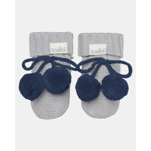 Toshi Organic Booties Bobby Fog (Size 000)