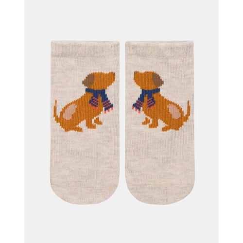 Toshi Organic Baby Ankle Socks Jacquard Size: 0-3 Months (000) Style: Puppy Dog