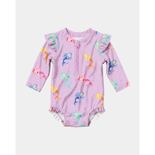 Toshi Swim Onesie Long Sleeve Twinkle [Colour: Princess Mermaid] [Size: 3-6 Months (00)]