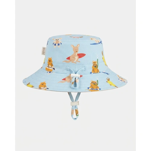 Toshi Sunhat OZ [Colour: Beach Buddies] [Size: L Big Kid - Grown Up (54cm-56cm)]