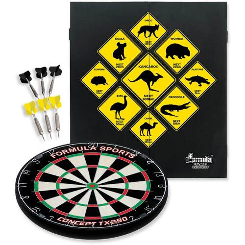 Formula Sports Dartboard Cabinet Set 'Outback' 