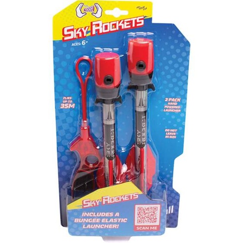 Cooee Sky Rockets Hand Powered Launcher 2 Pack 99100