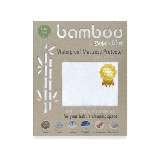 Bubba Blue Bamboo Mattress Protector Large Cot 20614