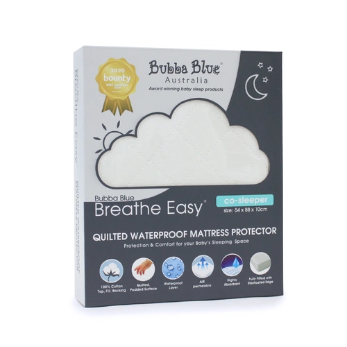 Bubba Blue Breathe Easy Co-Sleeper Quilted Waterproof Mattress Protector 06905