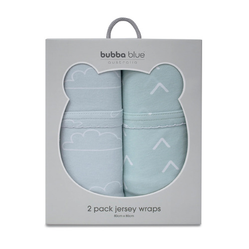 Bubba Blue Nordic 2pk Jersey Wrap Dusty Sky Mint 08244