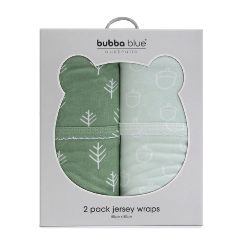 Bubba Blue Nordic 2pk Jersey Wrap Avocado/Forest 12531