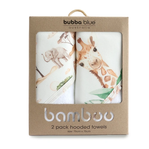 Bubba Blue Bamboo 2pk Hooded Towels Adventure16850