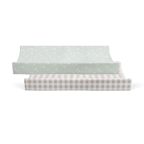Bubba Blue Provincial Waterproof Jersey Change Pad Covers 2pk Olive/Taupe 17338