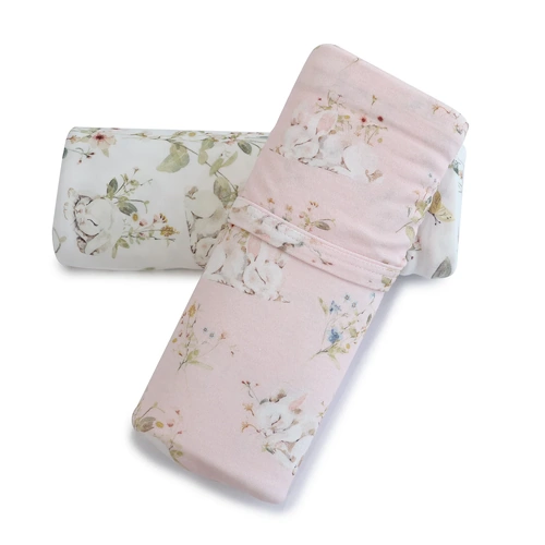 Bubba Blue Sleeping Bunny 2pk Jersey Swaddle Wraps 118076