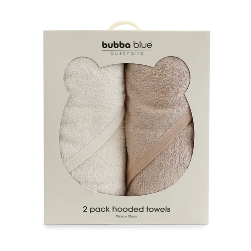 Bubba Blue Bubba Sundae 2pk Hooded Towels - Chestnut 19011
