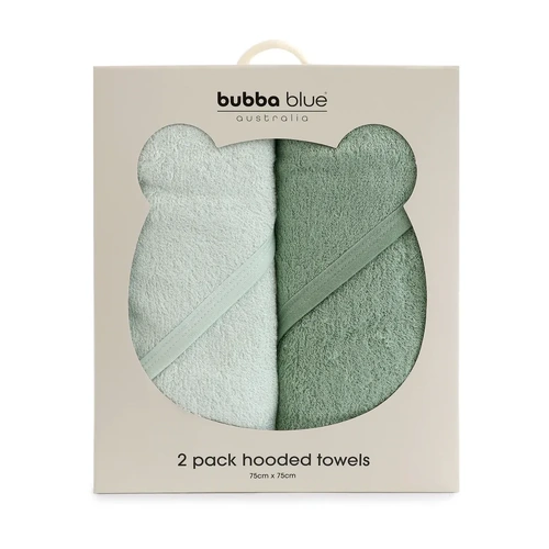 Bubba Blue Bubba Sundae 2pk Hooded Towels - Greentea 19035