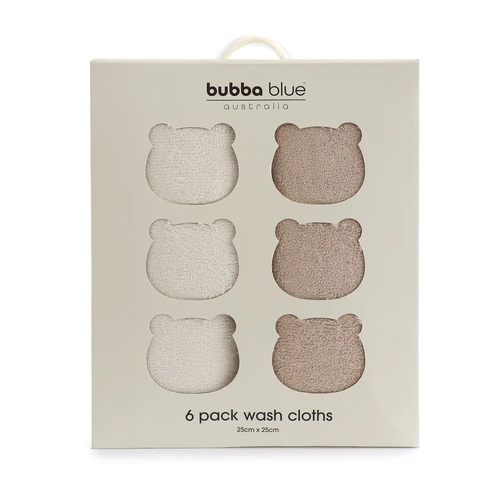 Bubba Blue Bubba Sundae 6pk Wash Cloths - Chestnut 19059