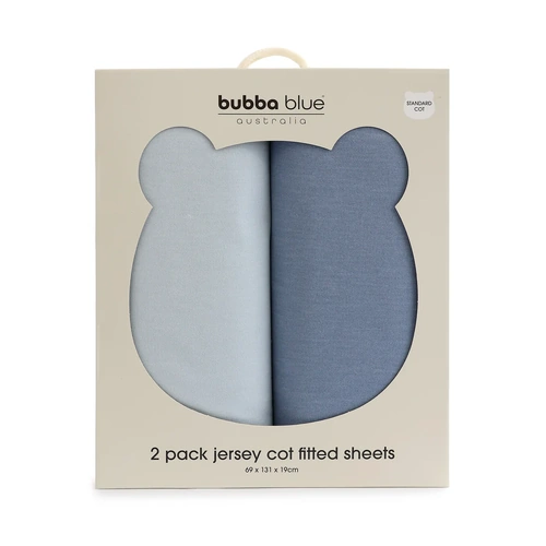 Bubba Blue Bubba Sundae 2pk Jersey Cot Fitted Sheets - Blueberry 19141