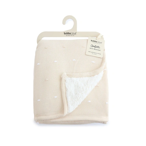 Bubba Blue Confetti Knit Blanket - Sand 19752