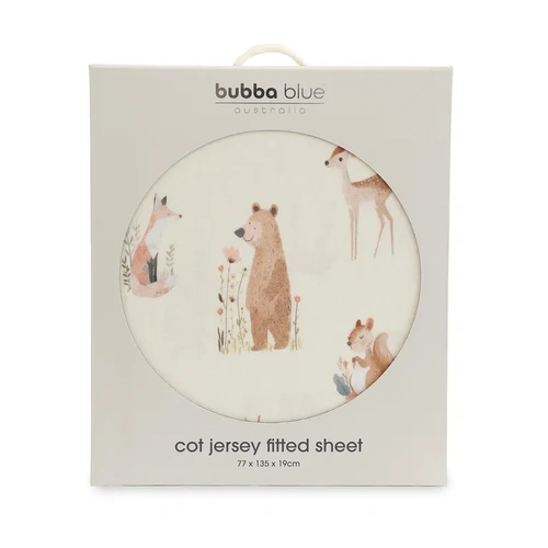 Bubba Blue Jersey Cot Fitted Sheet Enchanted 20499