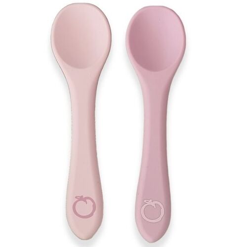 Plum Silicone Spoon Set 2pk Powder Pink 6m+ 01943