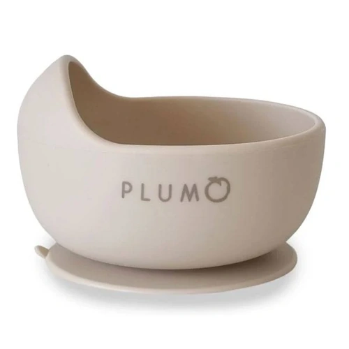 Plum Silicone Duck Egg Suction Bowl Sand 6m+