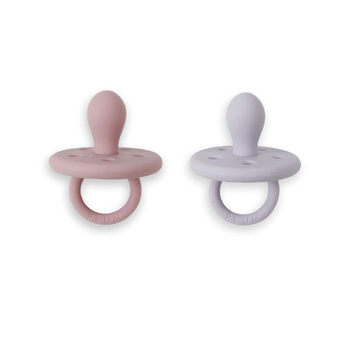 Plum Silicone Soothers Dusty Berry & Lilac (0-6M)