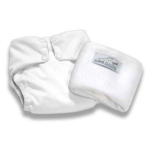 Pea Pods Reusable Nappy ONE Size White OSW