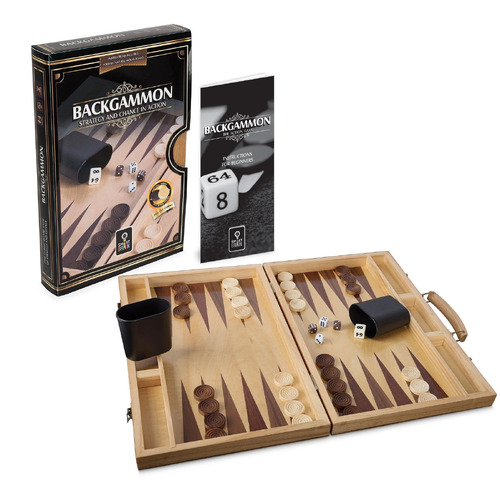 Smart Brain Backgammon Game with Folding Timber Board SB-1125