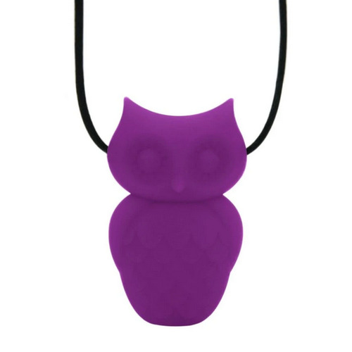Jellystone Designs Silicone Owl Chew Pendant Purple OCPP