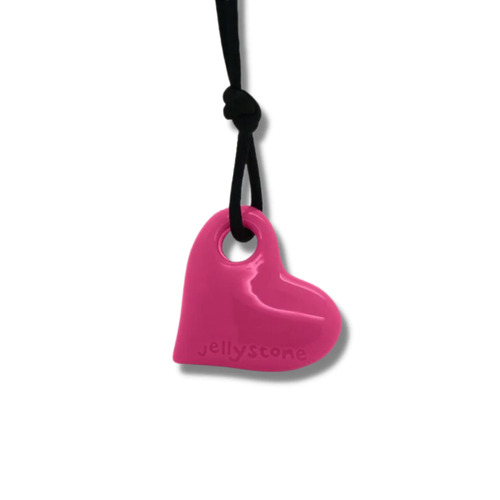Jellystone Designs Heart Chew Pendant Watermelon Pink HWP