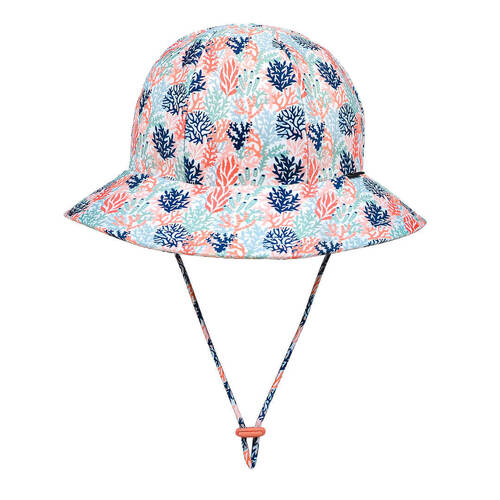Bedhead Ponytail Swim Bucket Beach Hat [Colour: Coral] [Size: 2-3yrs 52cm L]