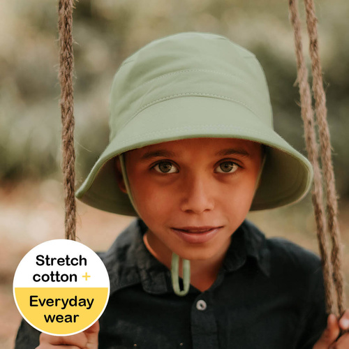 Bedhead Originals Kids Classic Bucket Sun Hat [Colour: Khaki] [Size: 3-6yrs 54cm XL]