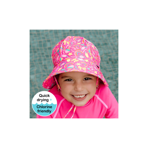 Bedhead Hats Ponytail Swim Bucket Beach Hat [Colour: Summertime] [Size: 2-3yrs 52cm L]
