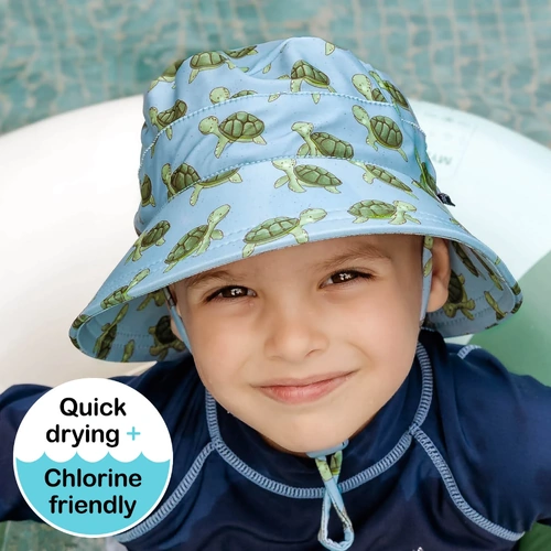 Bedhead Hats Classic Swim Bucket Beach Hat [Colour: Sheldon] [Size: 3-6yrs 54cm XL]