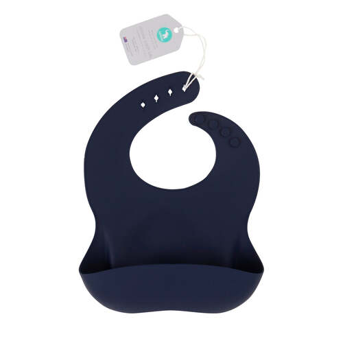 All4Ella Silicone Bibs Assorted Colours [Colour: Navy]