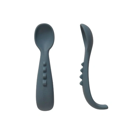Silicone Comfy Grip Spoons 2pk - Slate Blue