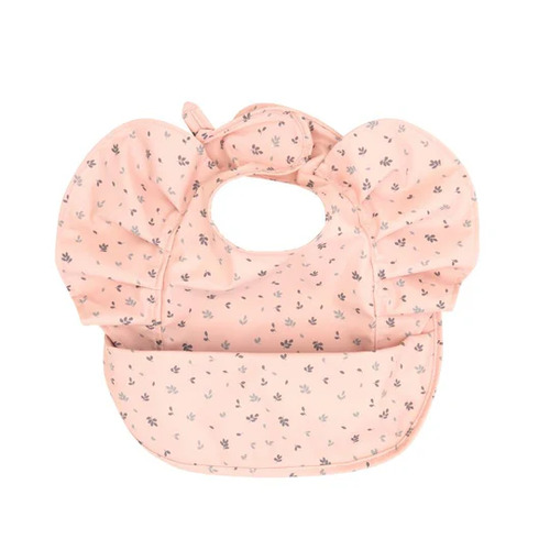 All4Ella Recycled Frills Bib - Leaves RFB2