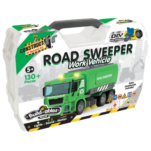 Construct IT Build-ables Plus - Road Sweeper, Work Vehicle 11394