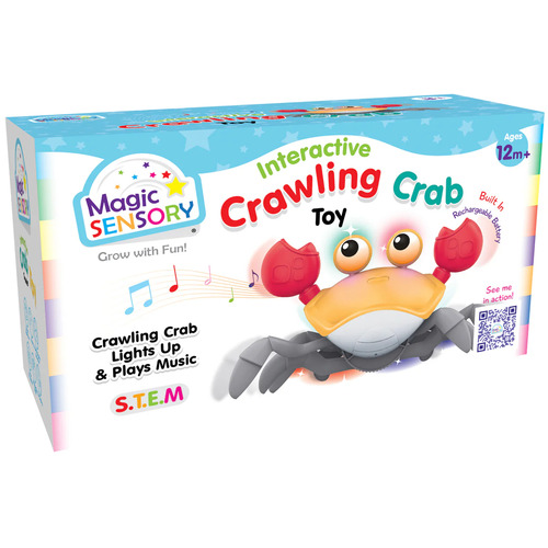Magic Sensory Interactive Crawling Crab - Orange16030