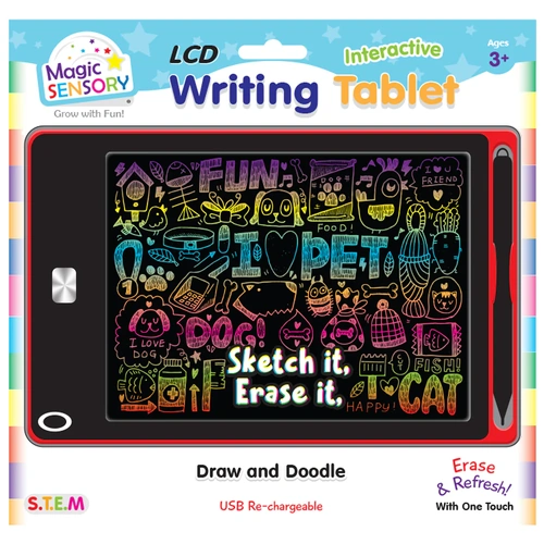Magic Sensory 8.5" Interactive LCD Writing Tablet - Red Pet 16689