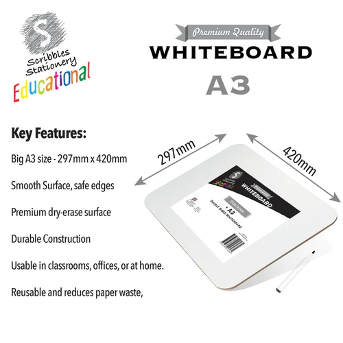 A3 Dual Sided Wooden Whiteboard 18034