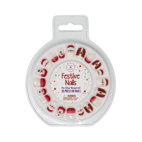 Pink Poppy Christmas Festive Press-on Nails