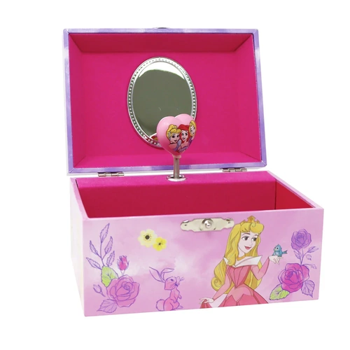 Pink Poppy Disney Princess Watercolour Medium Musical Jewellery Box