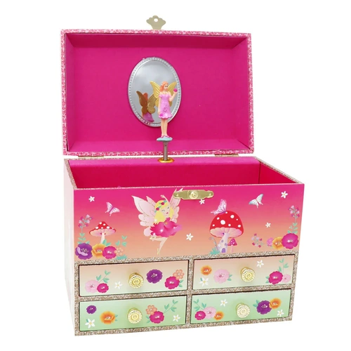 Pink Poppy Unicorn & The Pixie Fairy Medium Musical Jewellery Box MJB4052