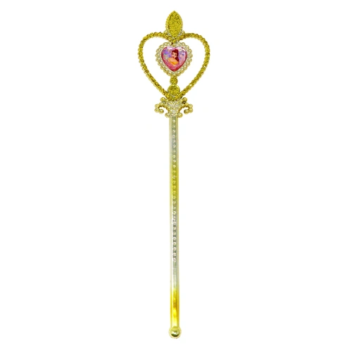 Pink Poppy Disney Princess Belle Heart Gemstone & Glitter Wand